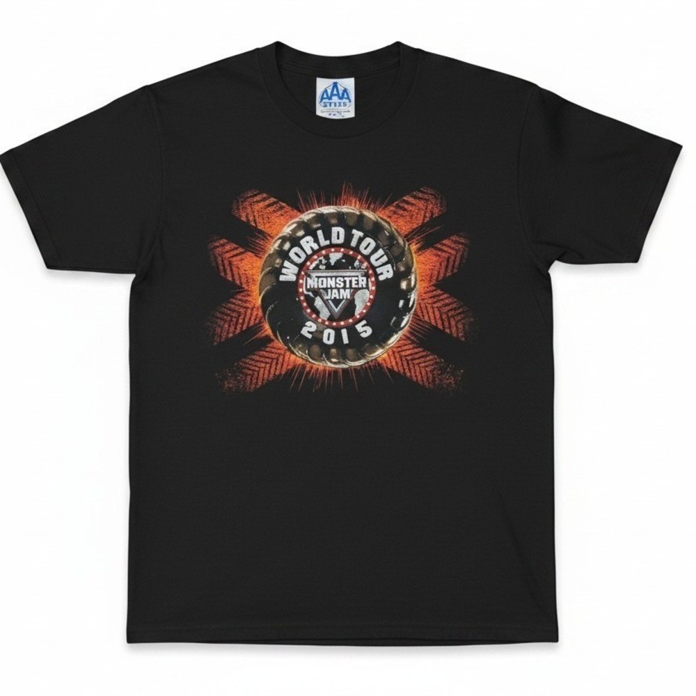 Alstyle Apparel & Activewear Monster Jam 2015 World Tour T-Shirt,‎ Men's Medium